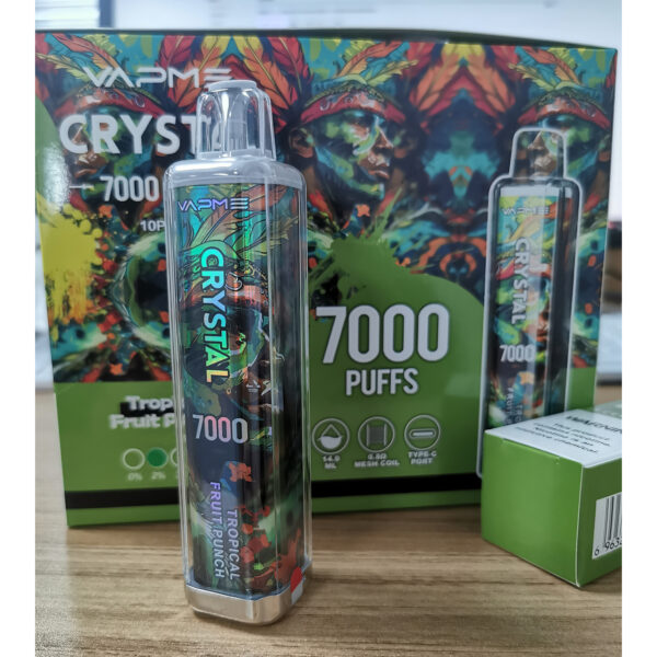 1.3 VAPME Crystal 7000 puffs Disposable E Cigarettes vape 2% 14ml 650mah 7K puffs