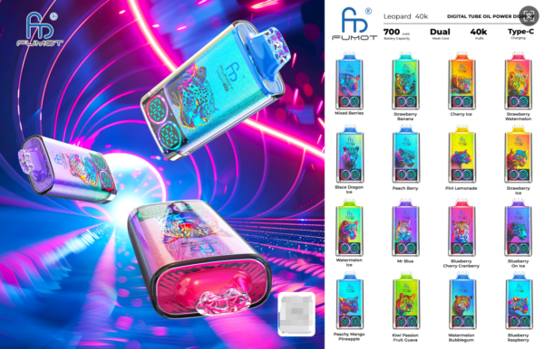 1749282563497 Fumot Leopard 40K puffs Disposable E Cigarettes vape 2% 22ml 850mah 40000 puffs