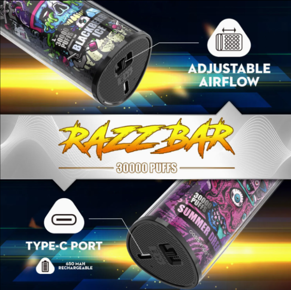 1752302959749 Razz Bar 30K puffs Disposable E Cigarettes vape 2% 5% 650mah 30000 puffs