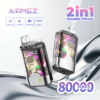 2 in 1 Airmez 80K 2IN1 puffs Disposable E Cigarettes vape 650mah 15ML*2 of E-liquid 80000 puff