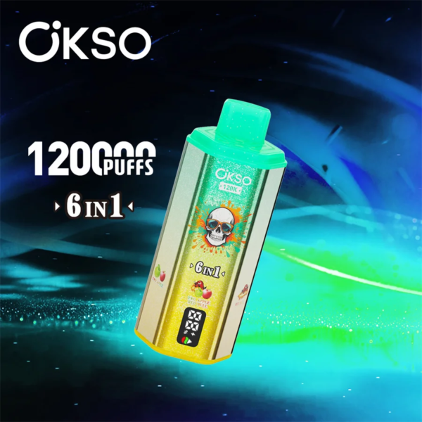 OKSO 6in1 120k puffs LED Display 20ml*3 850mah 120000 puffs