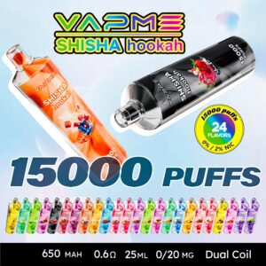 3211 VAPME DTL SHISHA 15000 puffs Disposable E Cigarettes vape 2% 25ml 15K puff