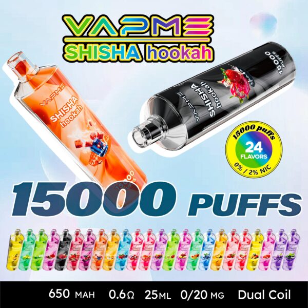 3211 VAPME DTL SHISHA 15000 puffs Disposable E Cigarettes vape 2% 25ml 15K puff