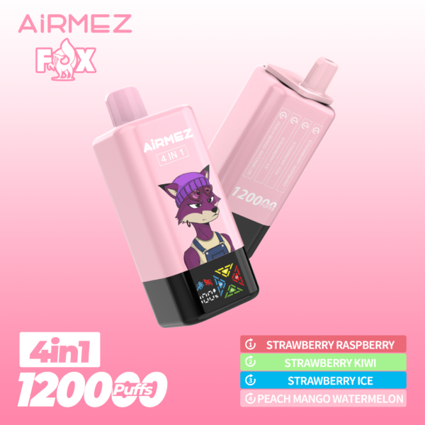 6 Airmez FOX 4 IN 1 120K puffs Disposable E Cigarettes vape 15ml*4 120000 puff
