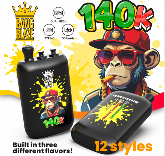 8734eaa9d2000435bdf4d716c5a19c08 Bang Blaze 140K 3in1 puffs Disposable E Cigarettes vape 140000 puffs