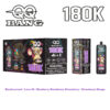 Blackcurrant-_-Love-66-_-Blueberry-Blackberry-Strawberry-_-Strawberry-Mango QQ BANG 180K 4in1 puffs Disposable E Cigarettes vape 180000 puff