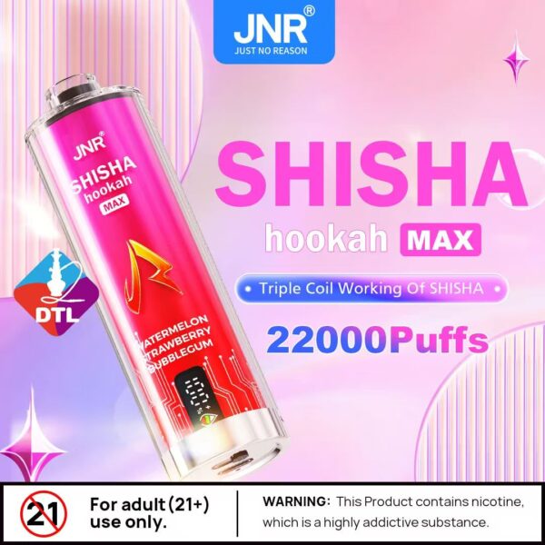 JNR 22K JNR Shisha Hookah Max 22K puffs Disposable E Cigarettes vape 2% 29ml 1100mah 22000K puffs