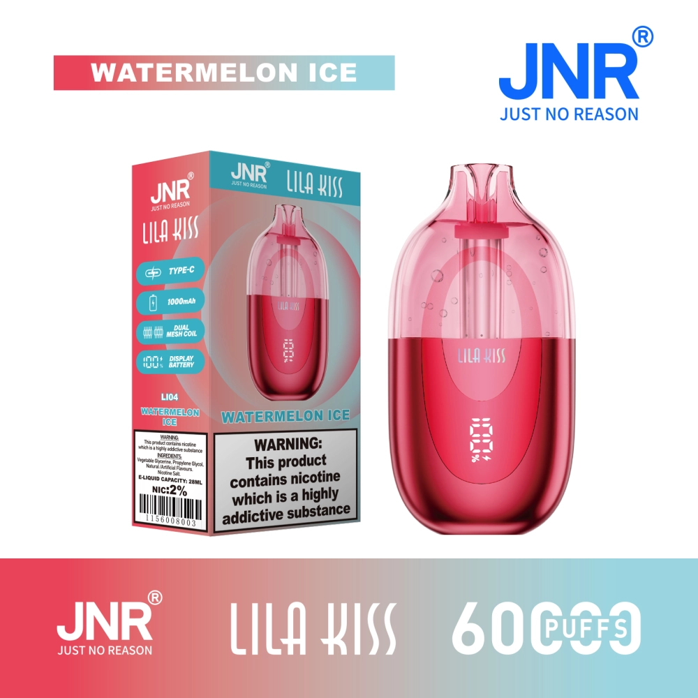 JNR Lila Kiss 60K puffs Disposable E Cigarettes vape 2% 24ml 60000 puffs