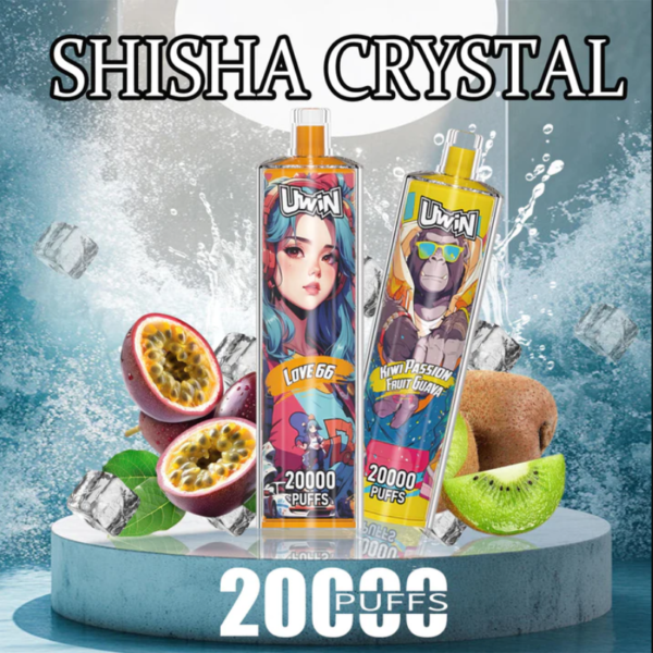 Shisha 20K2 Uwin SHISHA HOOKAH Crystal 20000 puffs Disposable E Cigarettes vape 22ml 650mah 20K puffs