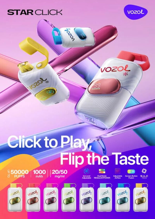 VSC50KDK20260227_90d69fda-ef43-4d2e-af87-3412e5726a2d (1) VOZOL STAR CLICK 50K puffs Disposable E Cigarettes vape 5% 22ml 1000mah 50000 puffs