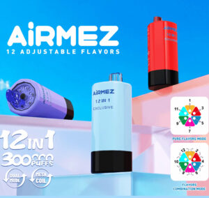 airmez12in1-e1778423045390 Airmez 12 IN 1 300K puffs Disposable E Cigarettes vape 650mah 15ML*6 of E-liquid 300000 puffs