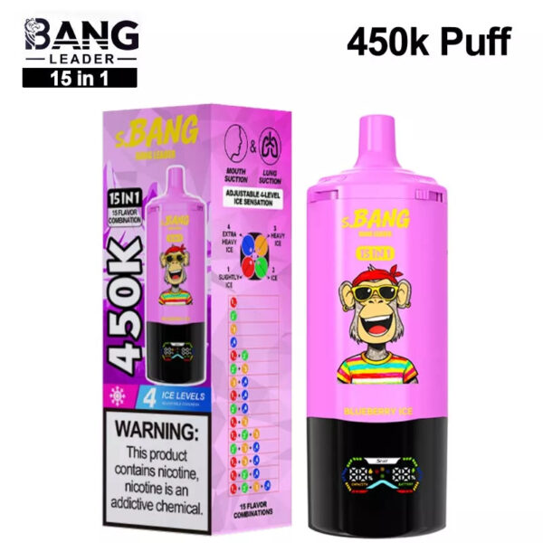 bang-leader-15-in-1-disposable-vape-450000-puffs-pink Bang Leader 450K 15IN1 puffs Disposable E Cigarettes vape 450000 puff