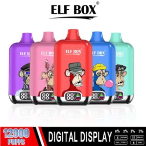 f41548ac9715e80b920087f5def3a52 ELF BOX Digital 12000 puffs Disposable E Cigarettes vape 25ml 12K puffs