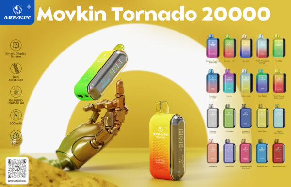 mmexport1725339419175 Fumot Tornado 20000 puffs Disposable E Cigarettes vape 0/2/5% 20ml 850mah 20K puffs