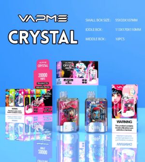 mmexport1728509981258 VAPME Crystal Twins 20K puffs Double Flavors Disposable E Cigarettes vape 2% 20ml 20000 puff
