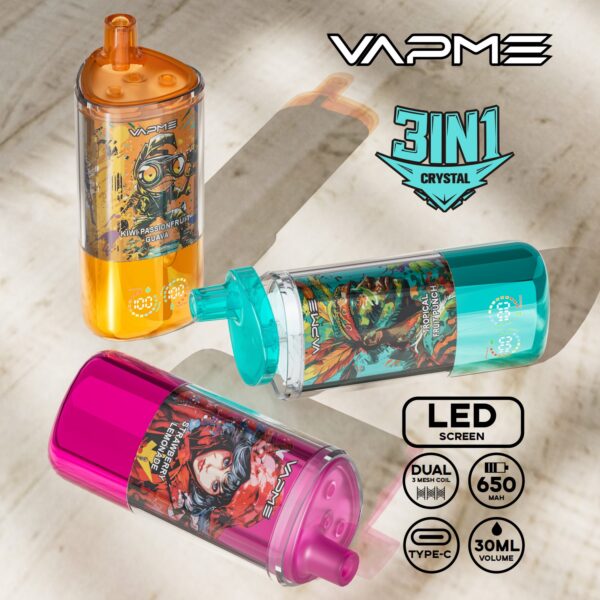 微信图片_20250508174047 Vapme Crystal 30K puffs 3in1 Disposable E Cigarettes vape 2% 30ml 30000 puff