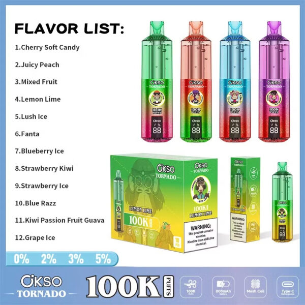 详情_04 OKSO Tornado 100k puffs Disposable E Cigarettes vape 800mah 100K puffs